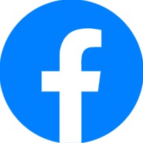 Facebook logo (blue circle with white 'f')